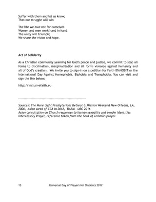 Liturgy Universal Day of Prayer for Students 2017 | PDF