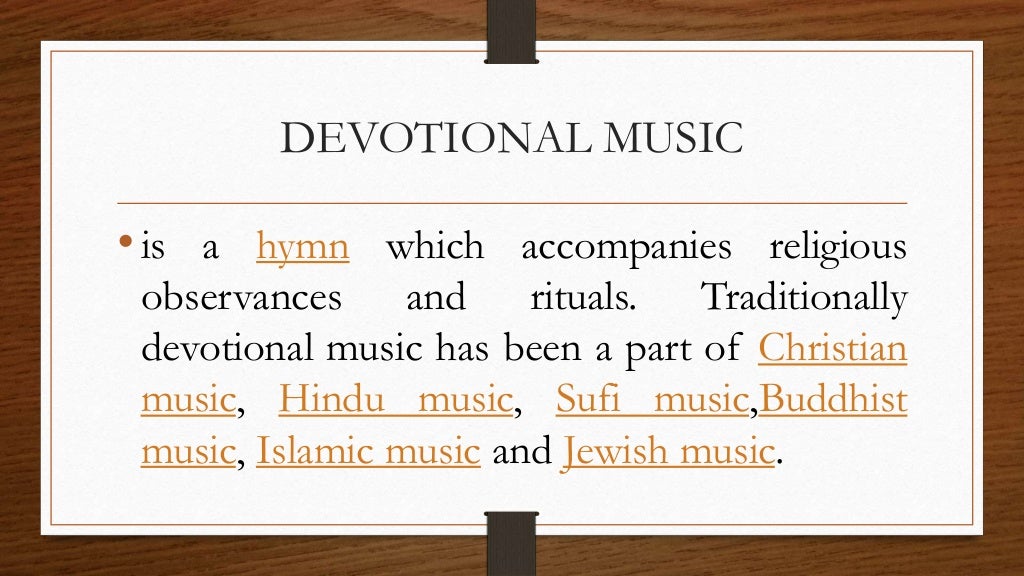 Liturgy and devotional music