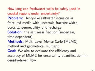 Uncertainty quantification in density-driven flow problems using ...