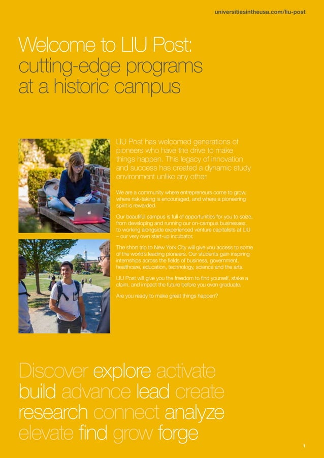 Long Island University post brochure PDF