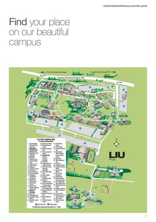 Liu Post Campus Map Long Island University Post Brochure