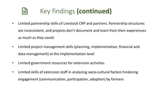 Livestock CRP capacity needs assessment: Summary of 2017 country needs assessments (CAN) conducted in Ethiopia, Nicaragua, Tanzania, Tunisia and Uganda