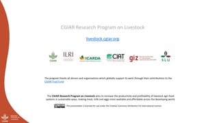 Livestock CRP capacity needs assessment: Summary of 2017 country needs assessments (CAN) conducted in Ethiopia, Nicaragua, Tanzania, Tunisia and Uganda