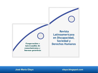 José María Olayo olayo.blogspot.com
Revista
Latinoamericana
en Discapacidad,
Sociedad y
Derechos HumanosCooperación e
intercambio de
conocimientos y
buenas prácticas
 