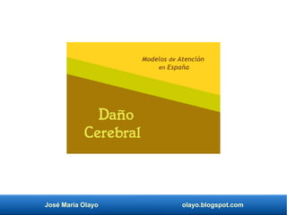 José María Olayo olayo.blogspot.com
Daño
Cerebral
Modelos de Atención
en España
 