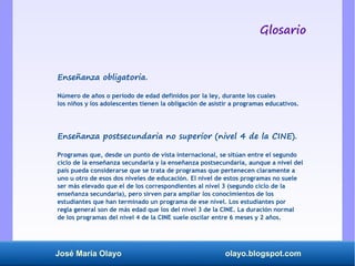 José María Olayo olayo.blogspot.com
Enseñanza obligatoria.
Número de años o periodo de edad definidos por la ley, durante ...