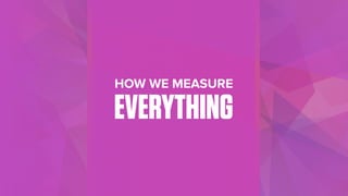 HOW WE MEASURE
EVERYTHING
 
