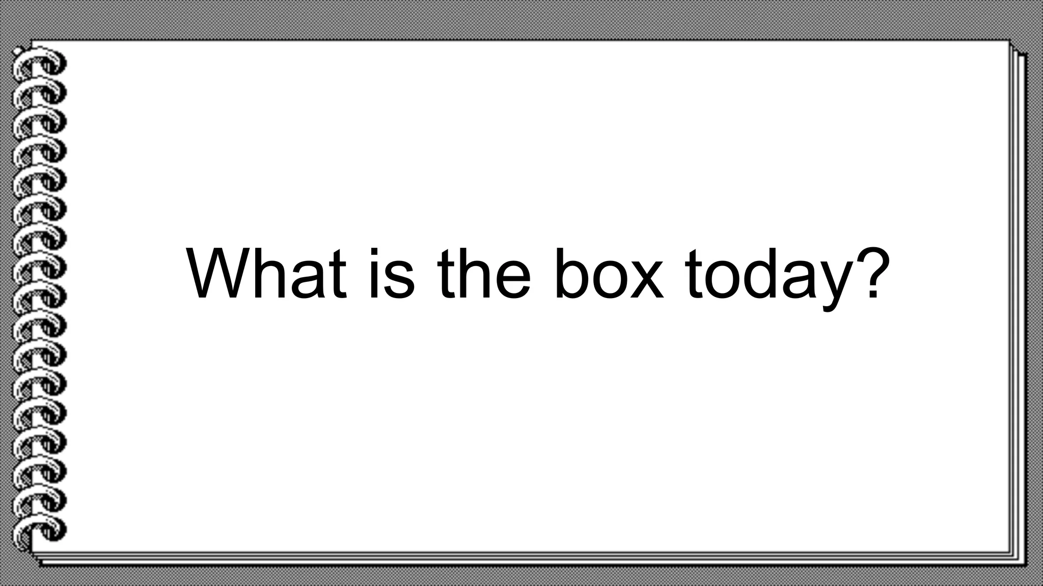 What is the box today?
 