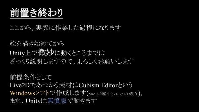 Live2dでユニティちゃんを微妙に動かしてみた