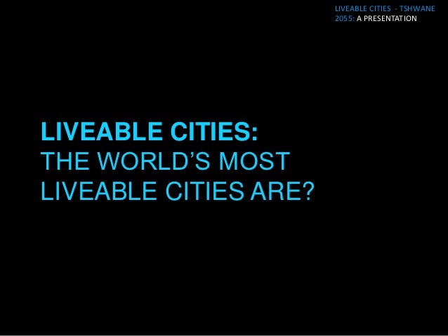 What Are Liveable Cities