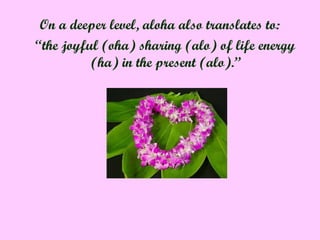 Live Aloha Script Live aloha | PPT