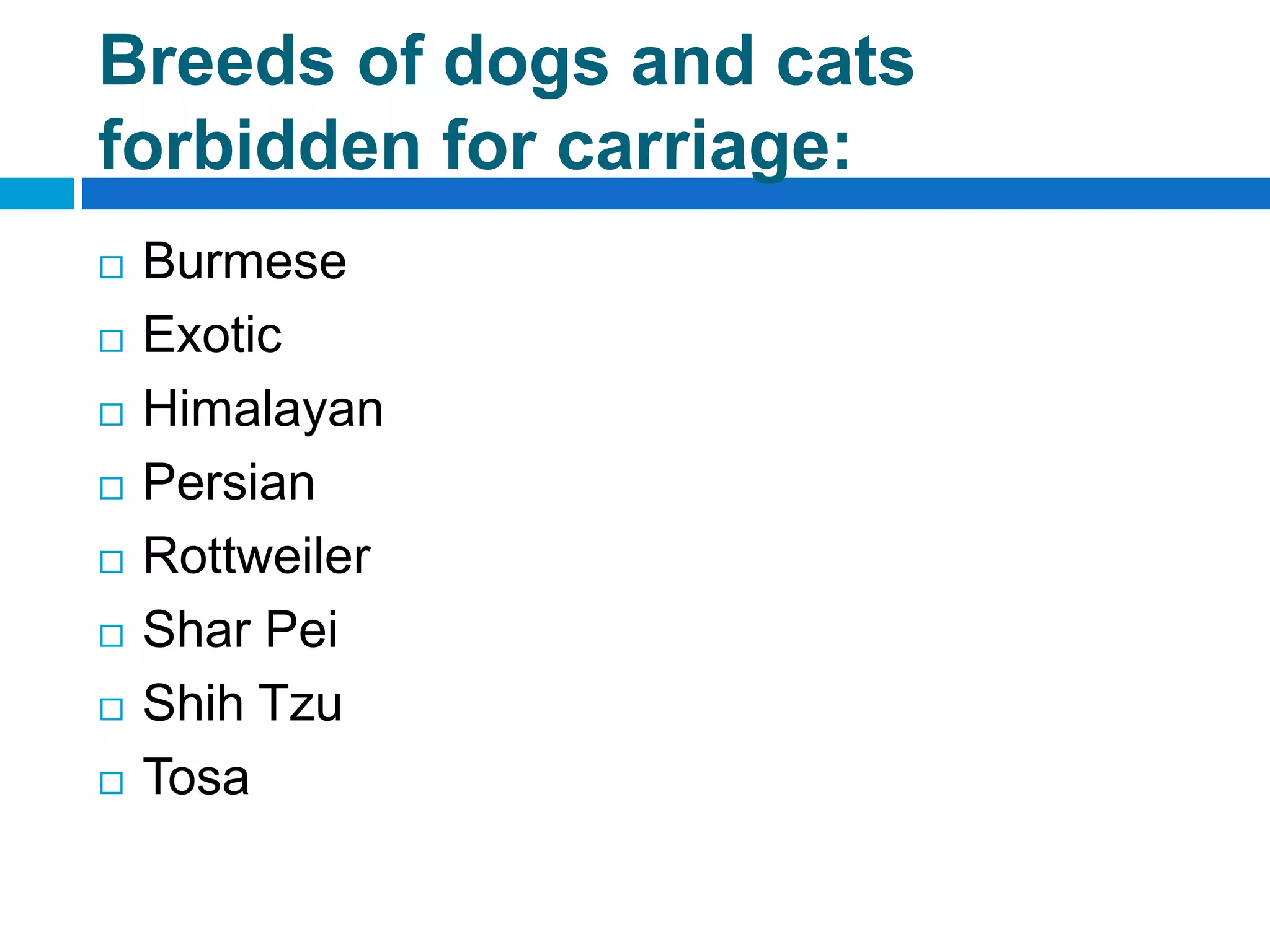 Live animals regulations | PPTX