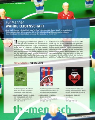 ©KlausVetfeld/GettyImages
buchjournal sechs.2015 55
FAKTEN
. ZU DEN CDS
→ BALANCE MOODS –
EINFACH MUSIK
• Lina Fai: „Die Zeit anhalten“
• Lina Fai: „Ein Tag am Meer“
• Rüdiger Grünwald:
„Zeit für Yoga“
• Richard Hiebinger: „Zeit für
Meditation“
• Elli Holzmann: „Den Tag
beginnen“
• Elli Holzmann: „Ein Tag
in der Natur“
• Elli Holzmann: „Zeit für mich“
• Dominik Kapahnke:
„Ein Sommertag in der Stadt“
• Dominik Kapahnke:
„Zeit für Achtsamkeit“
• Simon Osterhold: „Ein Tag
auf der Insel“
Argon, je 1 CD, 55–70 Minuten,
je 14,95 €
FAKTEN ZUR REIHE
. BALANCE MOODS
KOPFHÖRER AUF UND GENIESSEN – die zehn bislang
erschienenen CDs der Reihe stehen für Wellness und
Entspannung bei klangvoller Instrumentalmusik, die
eigens für jeden Moods-Titel komponiert wurde. Egal
ob Elli Holzmanns einfühlsame Klavierkompositionen
(„Zeit für mich“) oder ihre durch Geräusche und Töne
des Waldes inspirierte Musik („Ein Tag in der Natur“),
Richard Hiebingers fernöstlich angehauchte Klänge
(„Zeit für Meditation“) oder die zauberhafte Kombinati-
on von Cello und Gitarre, komponiert von Lina Fai („Die
Zeit anhalten“): Wer sich Zeit für diese Musik gönnt,
kehrt danach ausgeglichen ins Hier und Jetzt zurück.
 