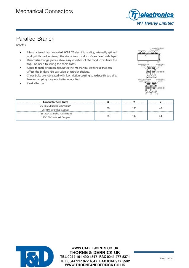 WT HENLEY Live Cable Jointing Connector SafeT Multi Service Connec…