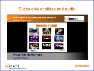 Slides only or slides and audio
 