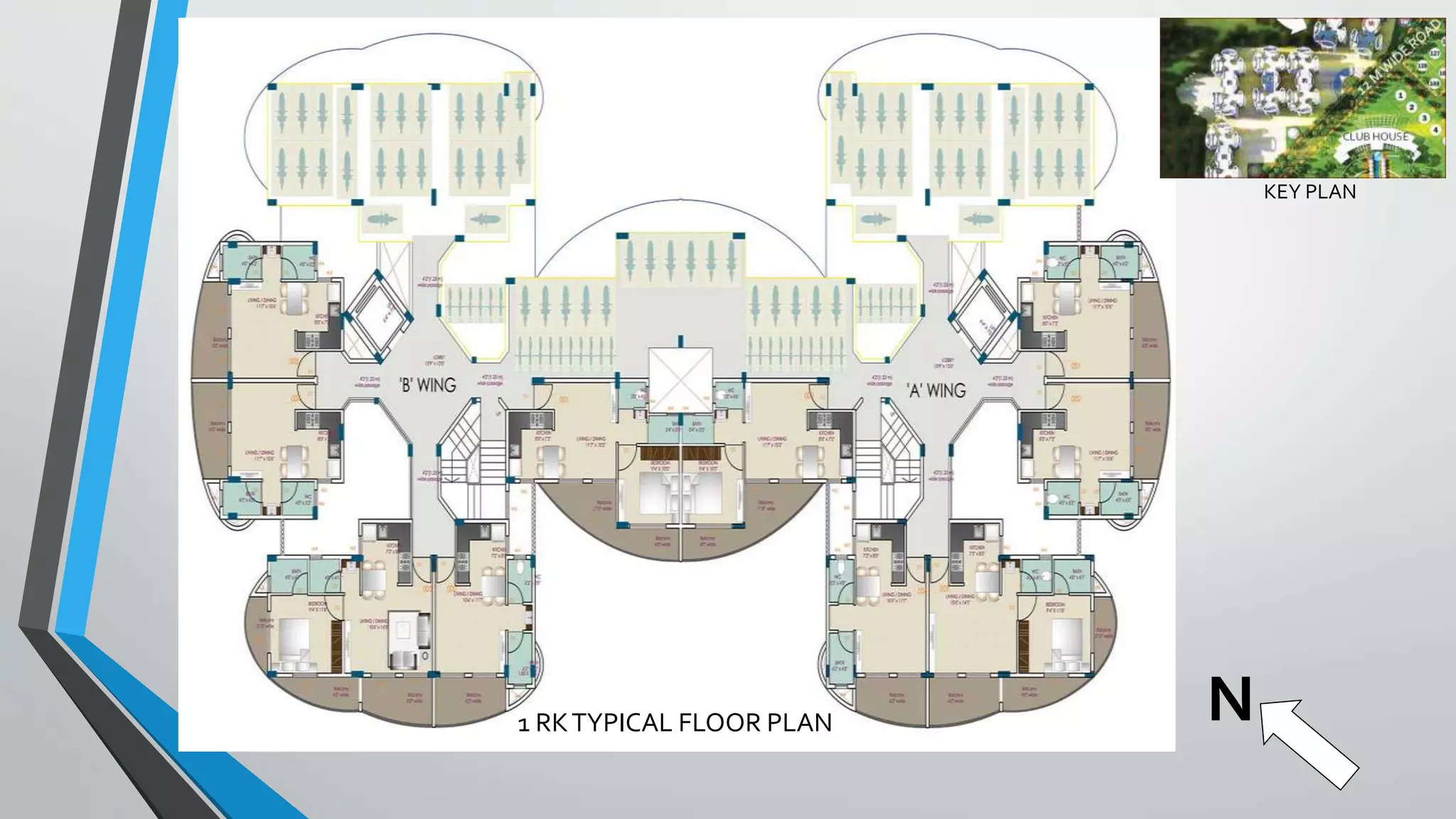 1 RKTYPICAL FLOOR PLAN N
KEY PLAN
 
