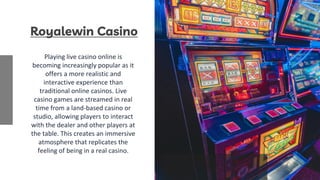 Playing live casino online is
becoming increasingly popular as it
offers a more realistic and
interactive experience than
...