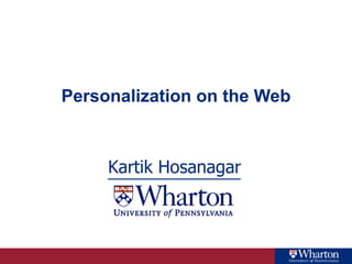 Personalization on the Web 