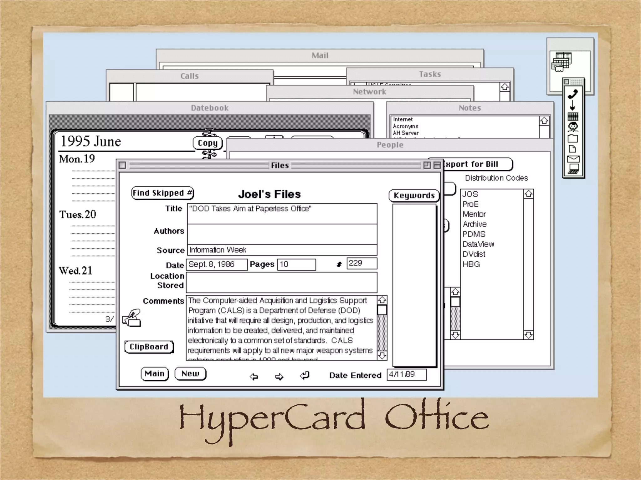 HyperCard Ofﬁce
 