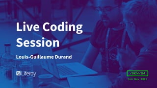 Live Coding Session (/dev/24 - 2021) | PDF