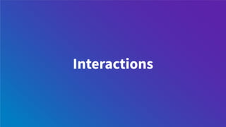 Interactions
 