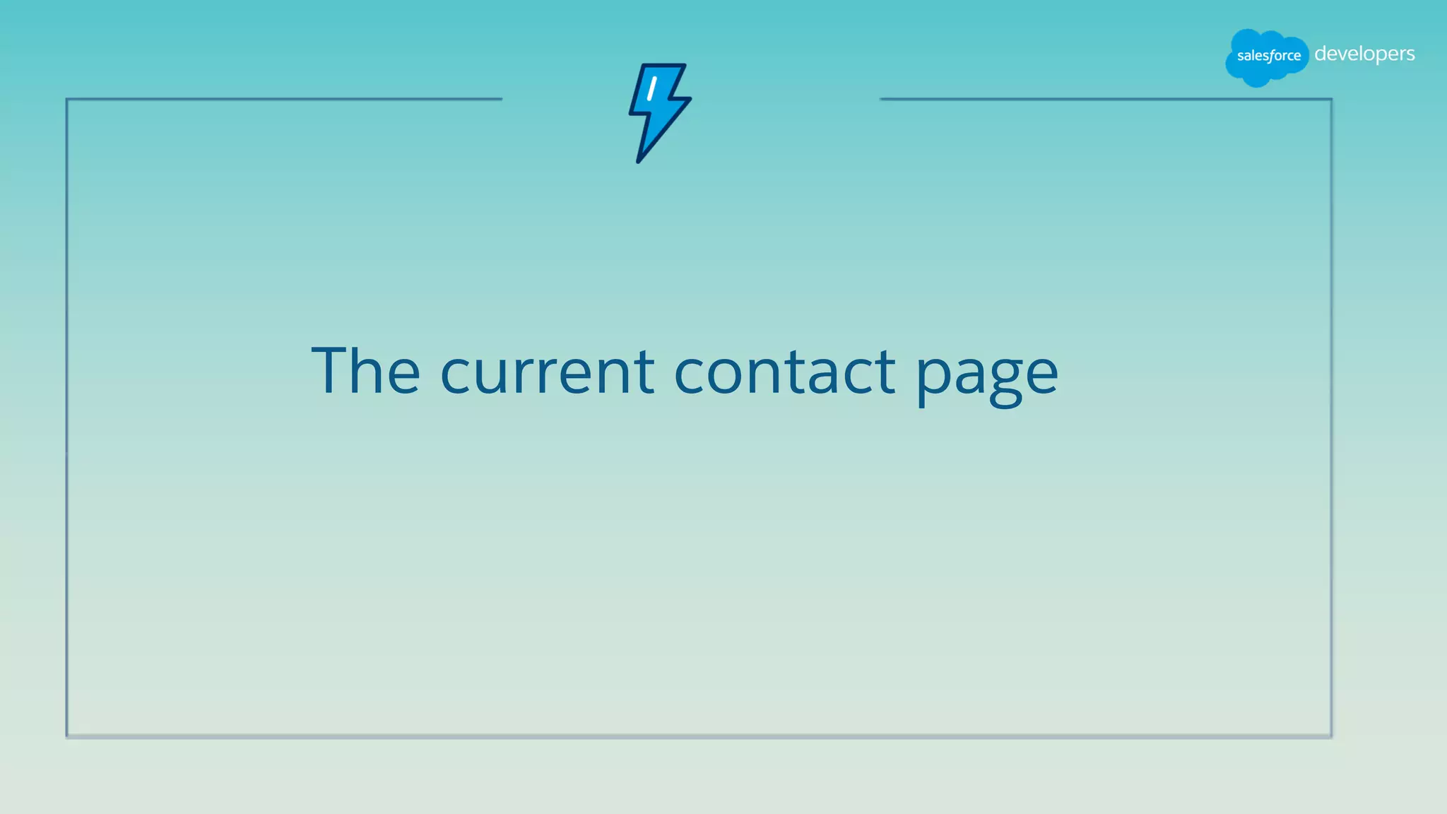 The current contact page
 