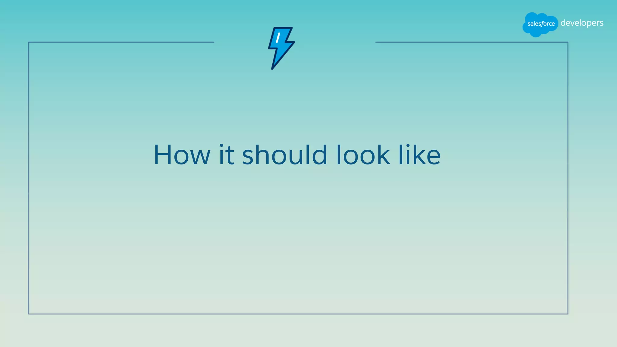 How it should look like
 