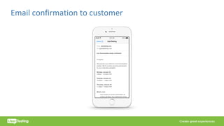 Email	confirmation	to	customer
 