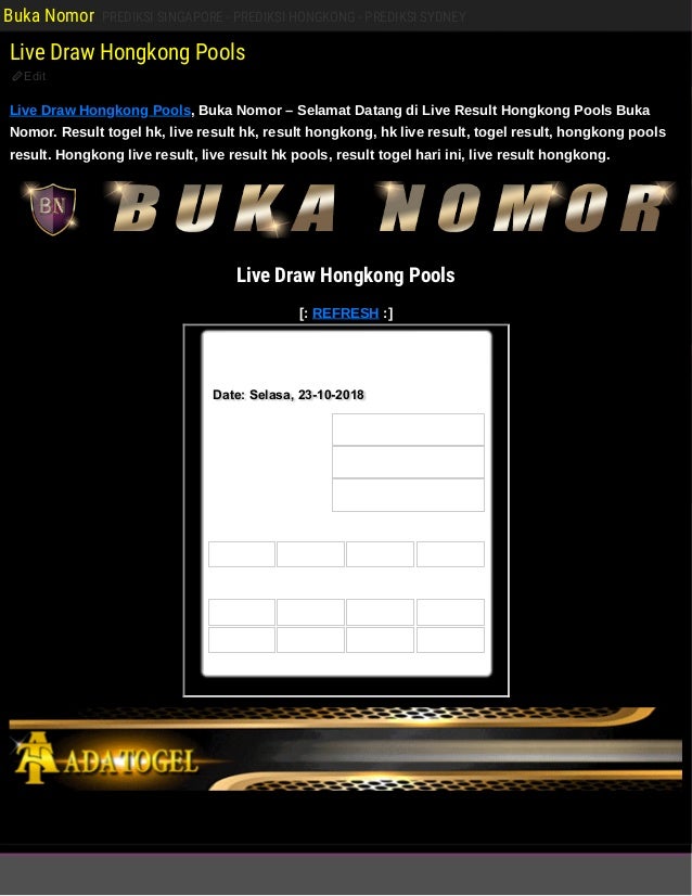 Togel Hkg Live
, Live Draw Hongkong Pools Buka Nomor Hongkong Hari Ini