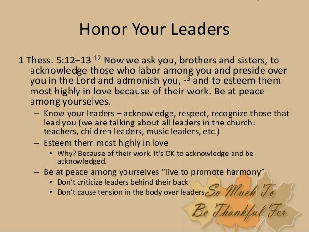 Live In Peace 1 Thessalonians 512 22