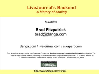 LiveJournal's Backend: A history of scaling