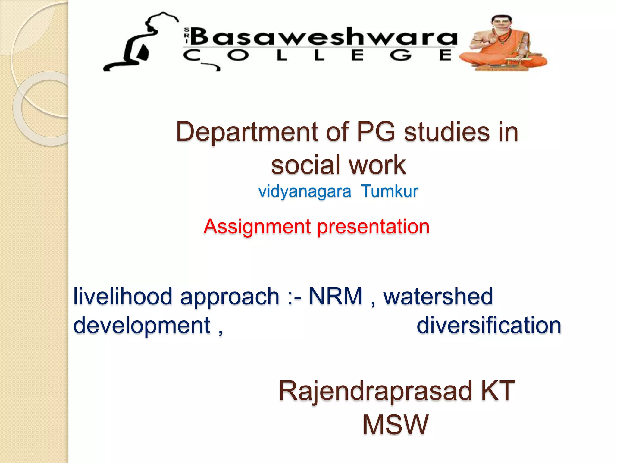 Livelihood approach ppt | PPTX