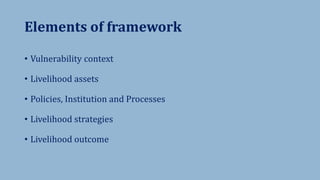 Livelihood framework | PPT | Free Download