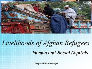 LOGO 
Livelihoods of Afghan Refugees 
Human and Social Capitals 
Prepared by Moonzajer 
 