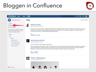 Bloggen in Conﬂuence
 