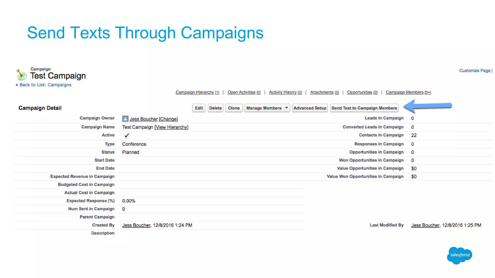 Send Texts Through Campaigns
 