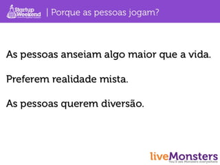 Vencedor Startup Weekend São Paulo Universitários 2013 - liveMonsters