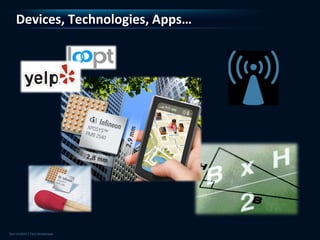 Devices, Technologies, Apps…
 