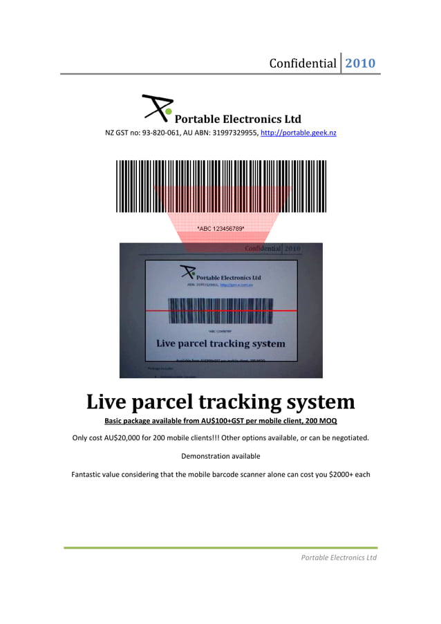 Live parcel tracking system | PDF