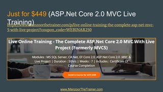 Live Project On ASP.Net Core 2.0 MVC - Free Webinar | PPTX
