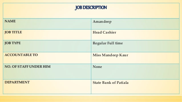 qualifications of cashier