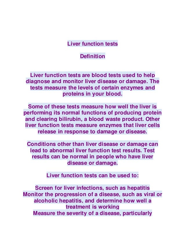 Liver Function Tests