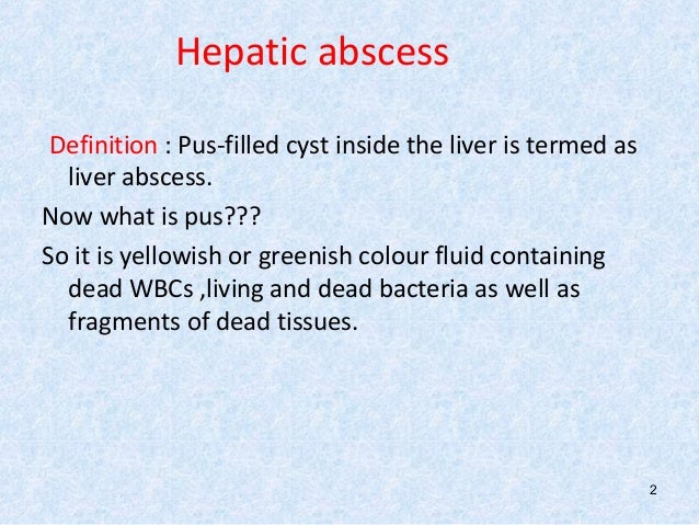 Liver Abscess Symptoms Causes Treatments