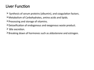 Comprehensive Overview of Liver Anatomy, Function, and Pathology | PPTX
