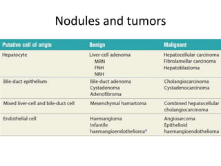 Nodules and tumors
 