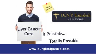 www.surgicalgastro.com
Liver Cancer
Cure Is Possible...
Totally Possible
 