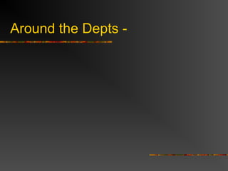Around the Depts - 
 