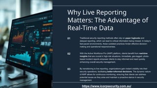 Why Security Reporting Live Reporting security Solutions - ICORP Security | PPTX