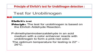 Principle of Ehrlich’s test for Urobilinogen detection :
 
