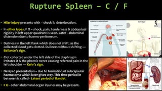Abdominal Injury - Liver & Splenic Injury | PDF